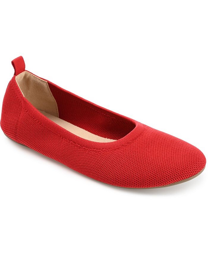 

Женские трикотажные балетки из джерси Journee Collection, красный