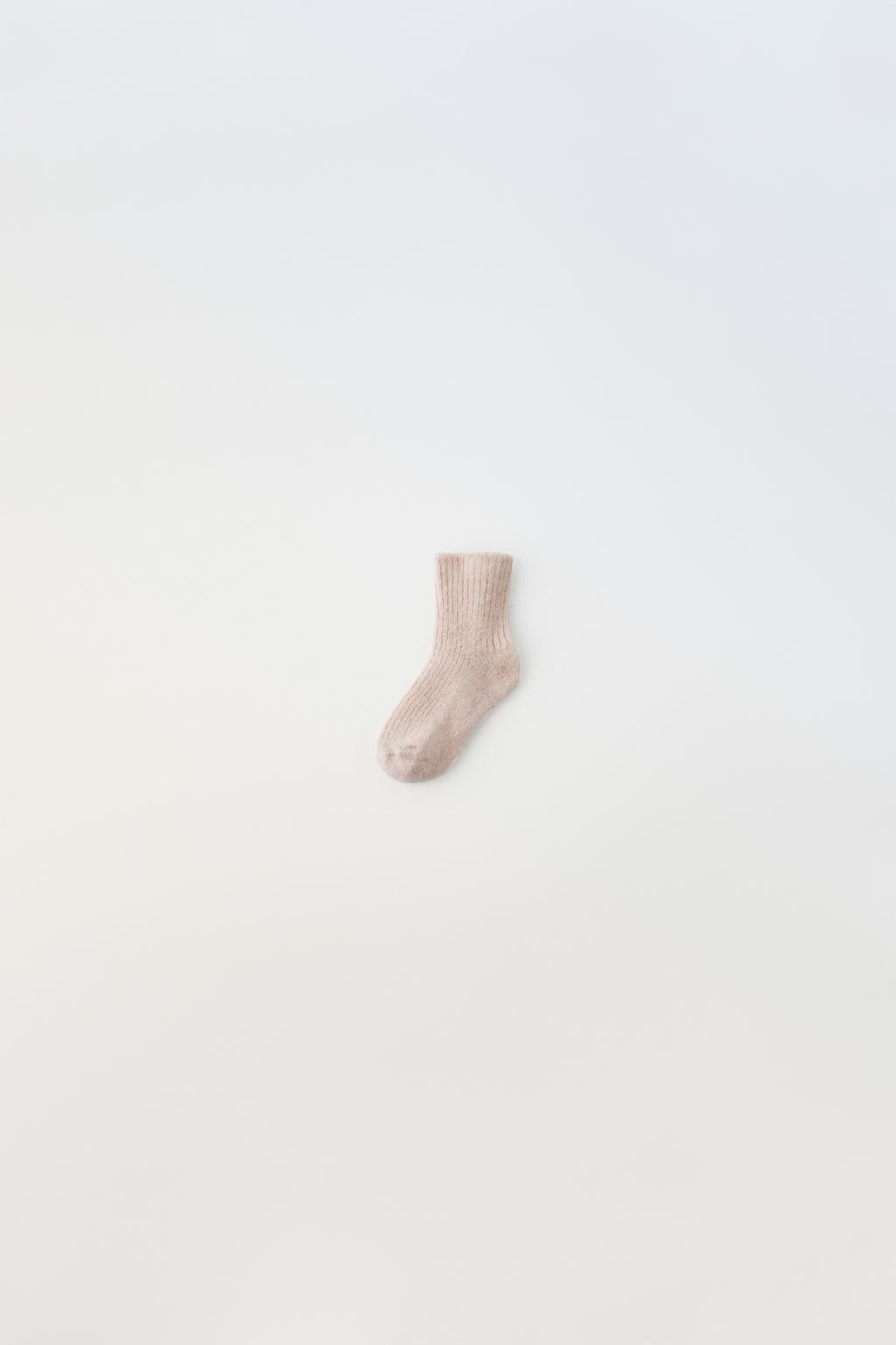 Носки из кашемира ZARA, светло-розовый