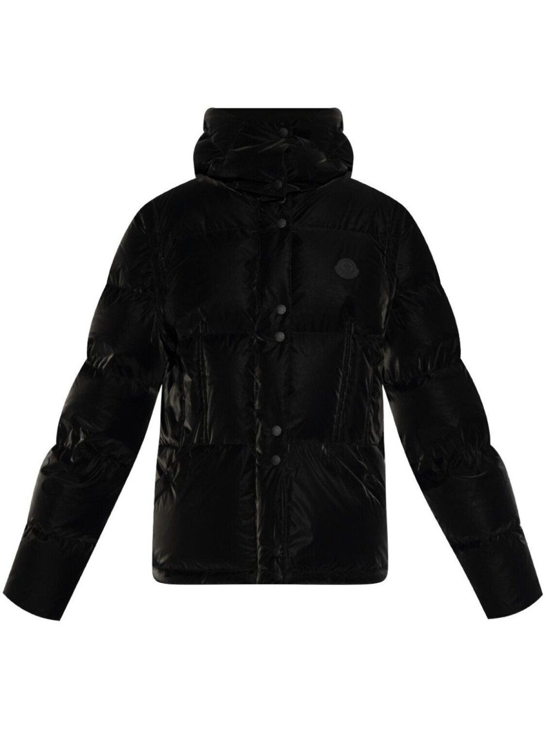 

Moncler куртка с логотипом-нашивкой, черный