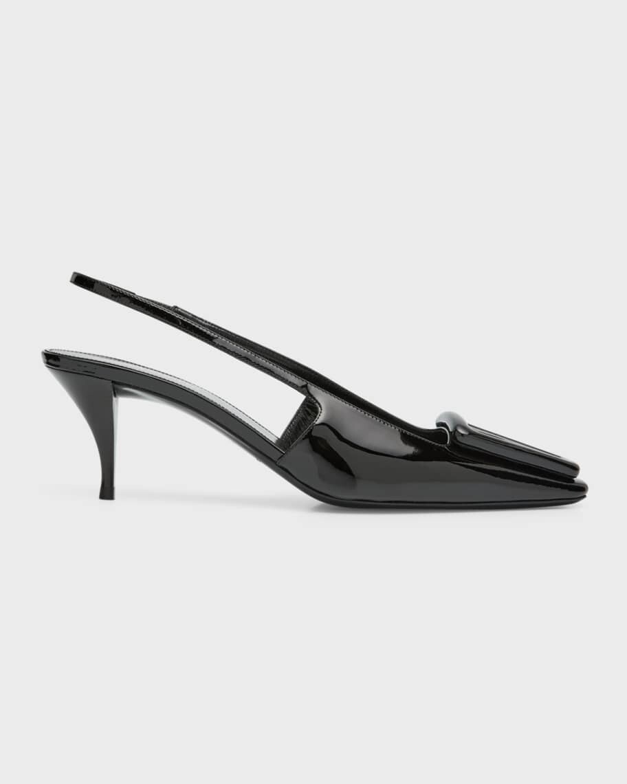 

Туфли-лодочки с ремешком на пятке Tom Patent с пряжкой Saint Laurent