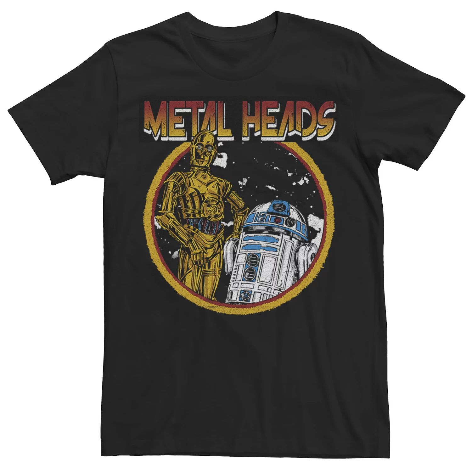 Мужская футболка с металлической головой Droids Star Wars