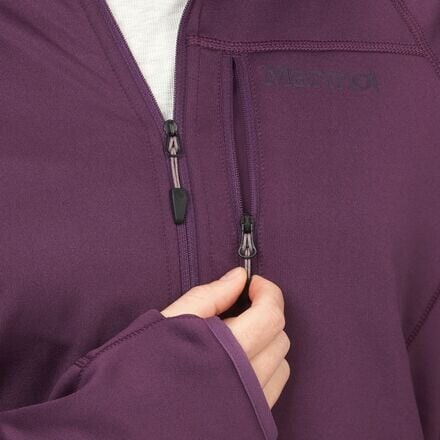 

Пуловер Olden Polartec с молнией 1/2 женский Marmot, цвет Purple Fig