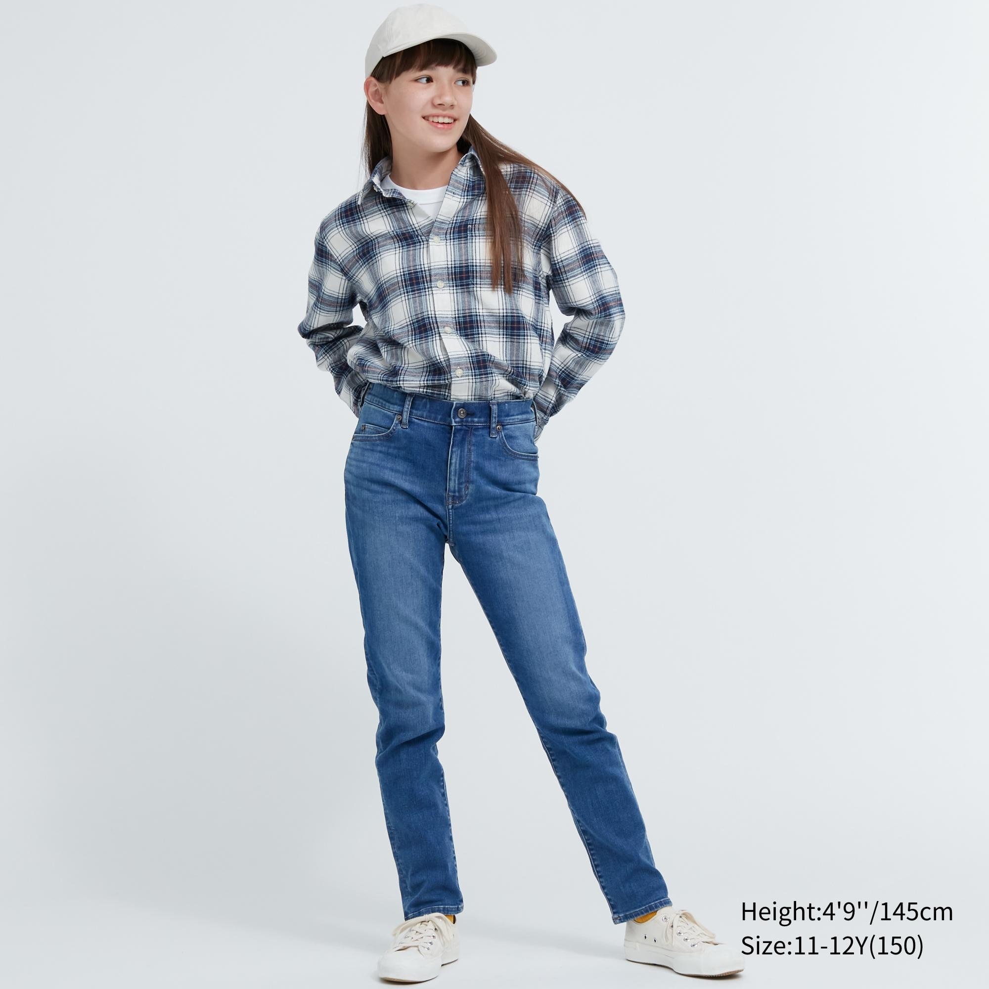 

Детские ультраэластичные мягкие джинсы Uniqlo, синий