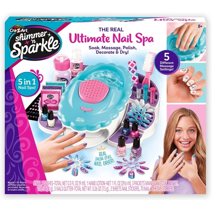Shimmer And Sparkle The Real Ultimate Nail Spa, Cra-Z-Art cra z art shimmer n sparkle 5 in 1 the real super spa salon for girls 17580