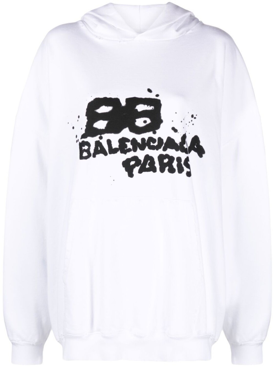 

Balenciaga худи с принтом граффити, белый