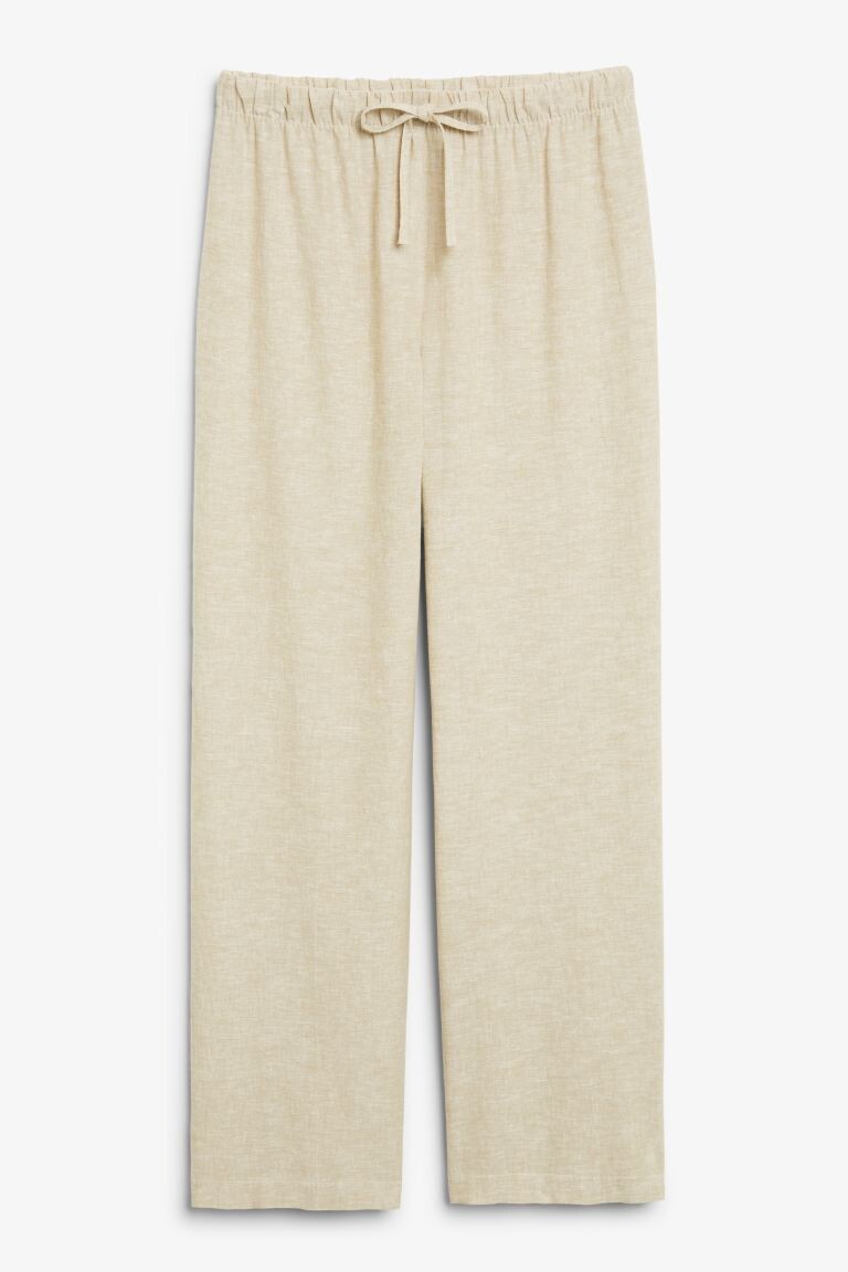 

Широкие брюки из смесового льна Monki