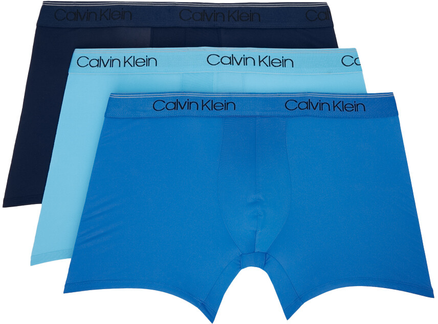 

Три пары синих боксеров Calvin Klein Underwear