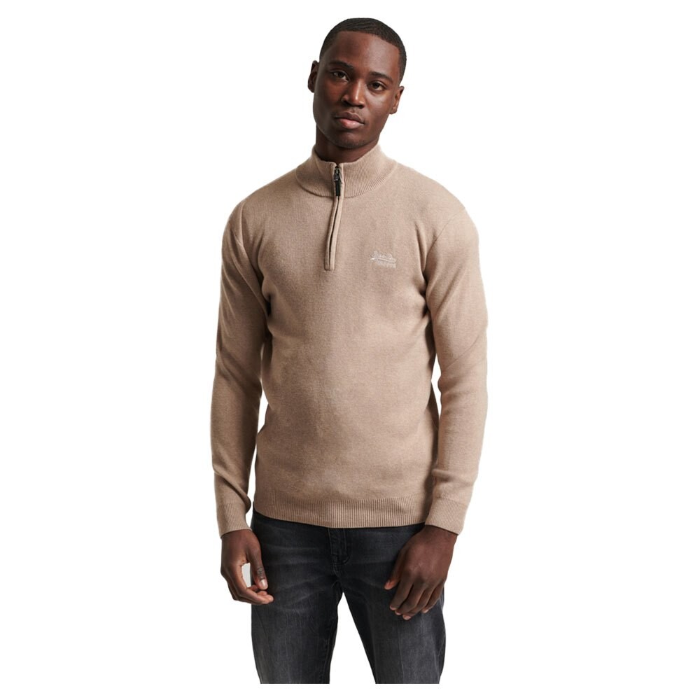 

Свитер Superdry Vintage Embroidered Henley, бежевый