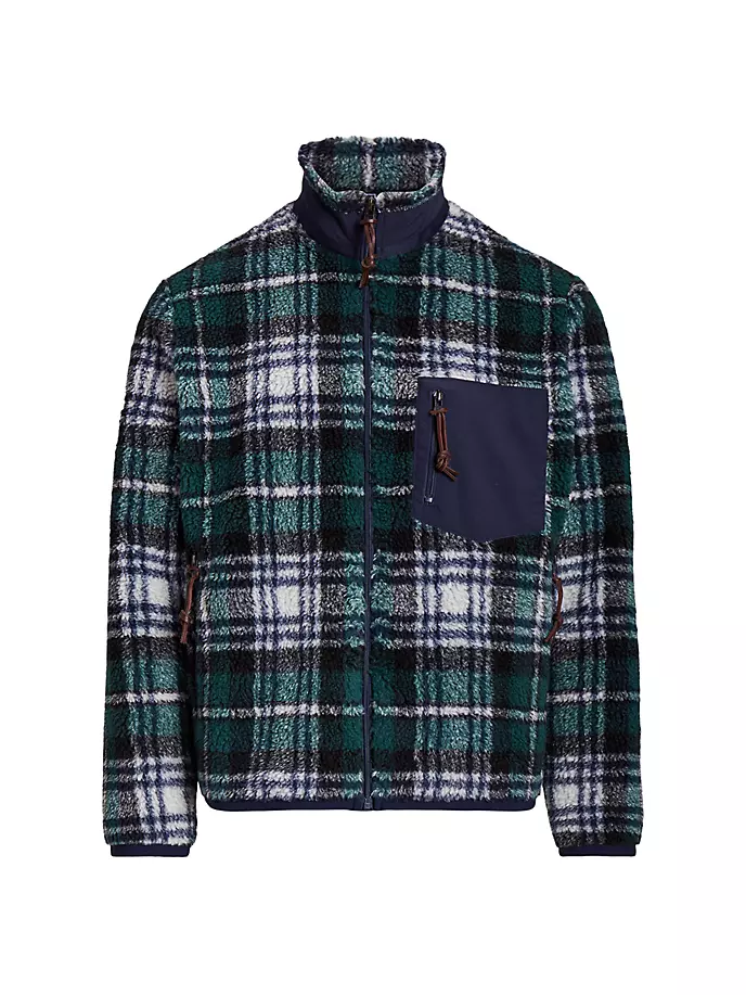 

Жаккардовая куртка из флиса в клетку Polo Ralph Lauren, цвет gordon modified plaid