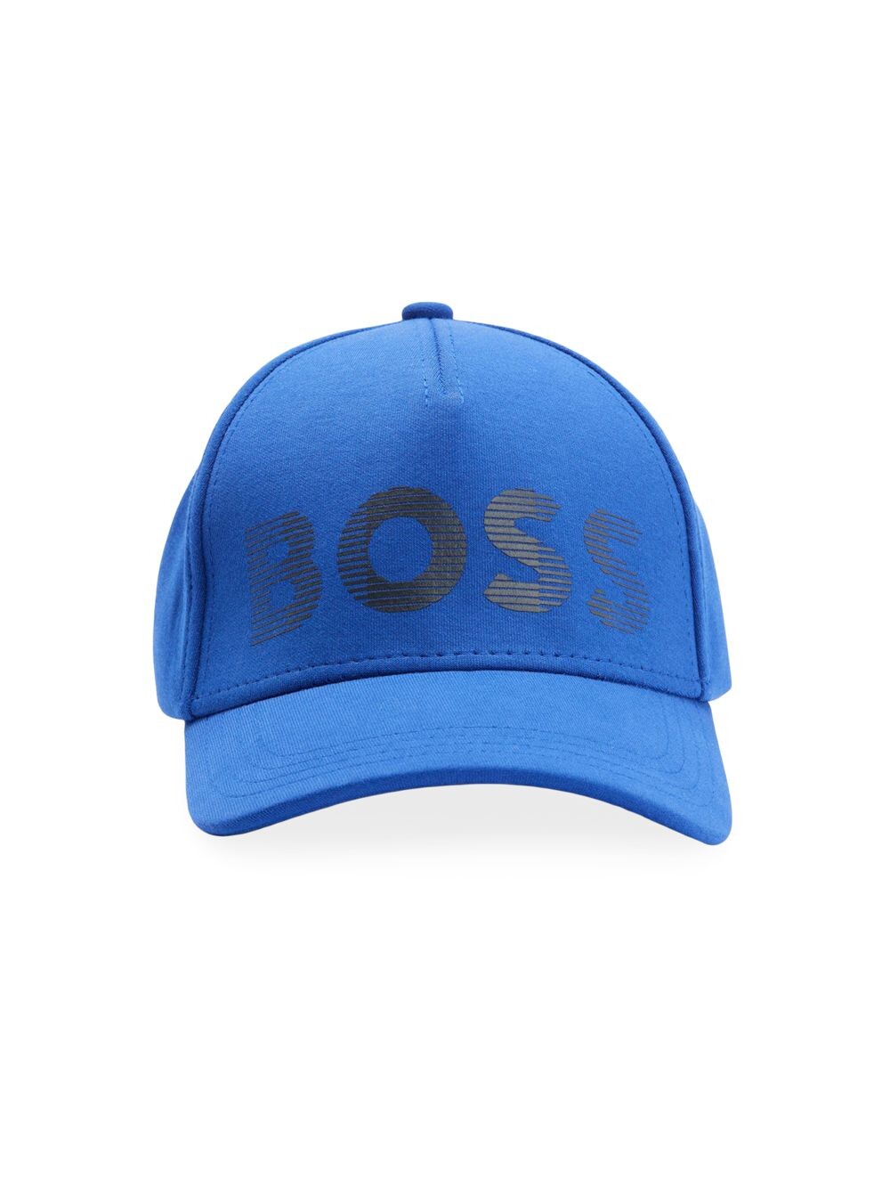 

Хлопковая кепка с пятью панелями и контрастным логотипом BOSS, синий