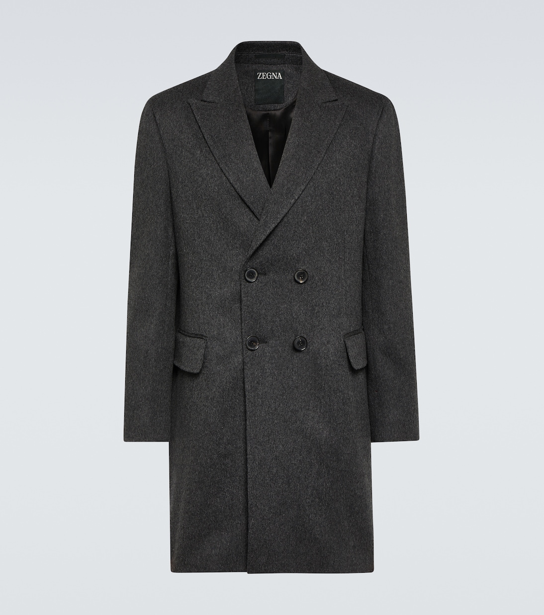 Пальто из смесовой шерсти Zegna, серый