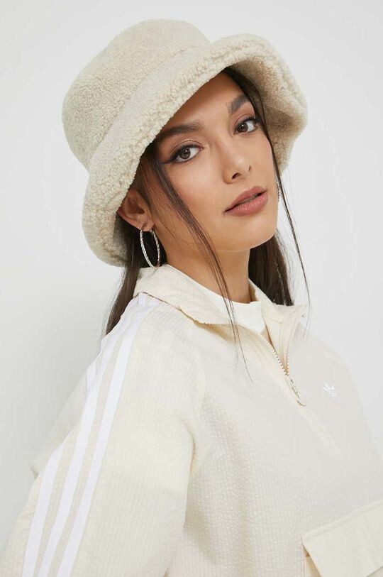 

Хлопковая толстовка adidas Originals, бежевый