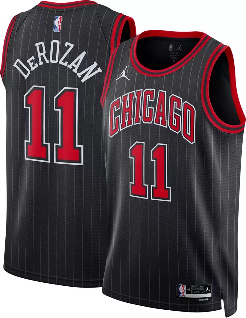 цена Jordan Мужская черная майка Nike Chicago Bulls Demar Derozan #11 Dri-FIT Swingman