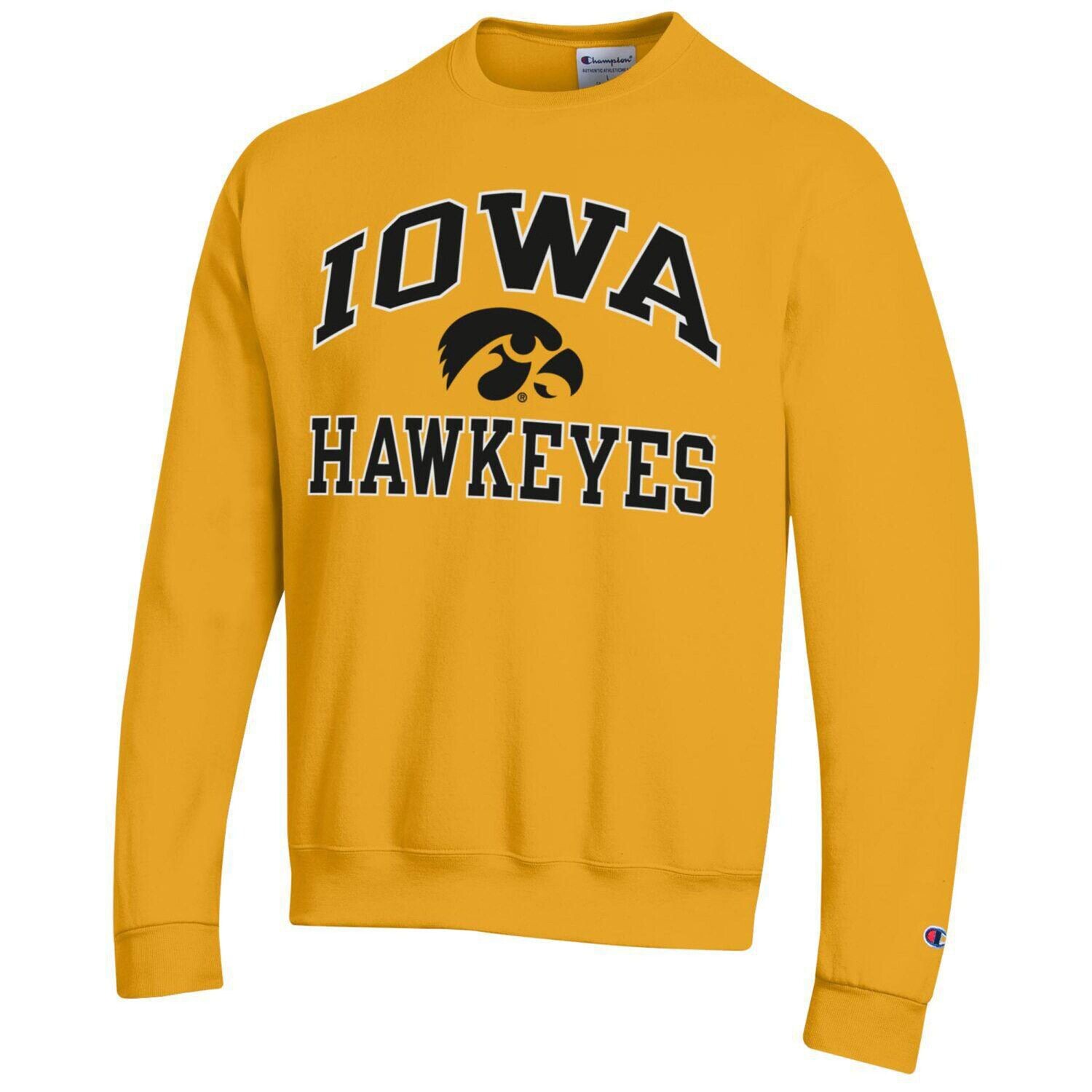 

Мужской пуловер с высоким мотором Iowa Hawkeyes золотого цвета Champion