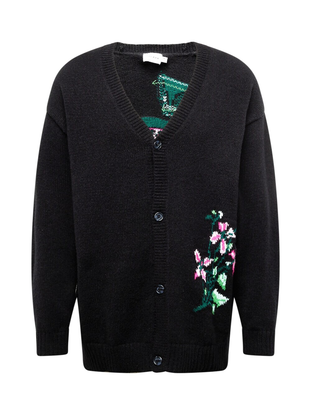 

Вязаный кардиган TOPMAN, черный