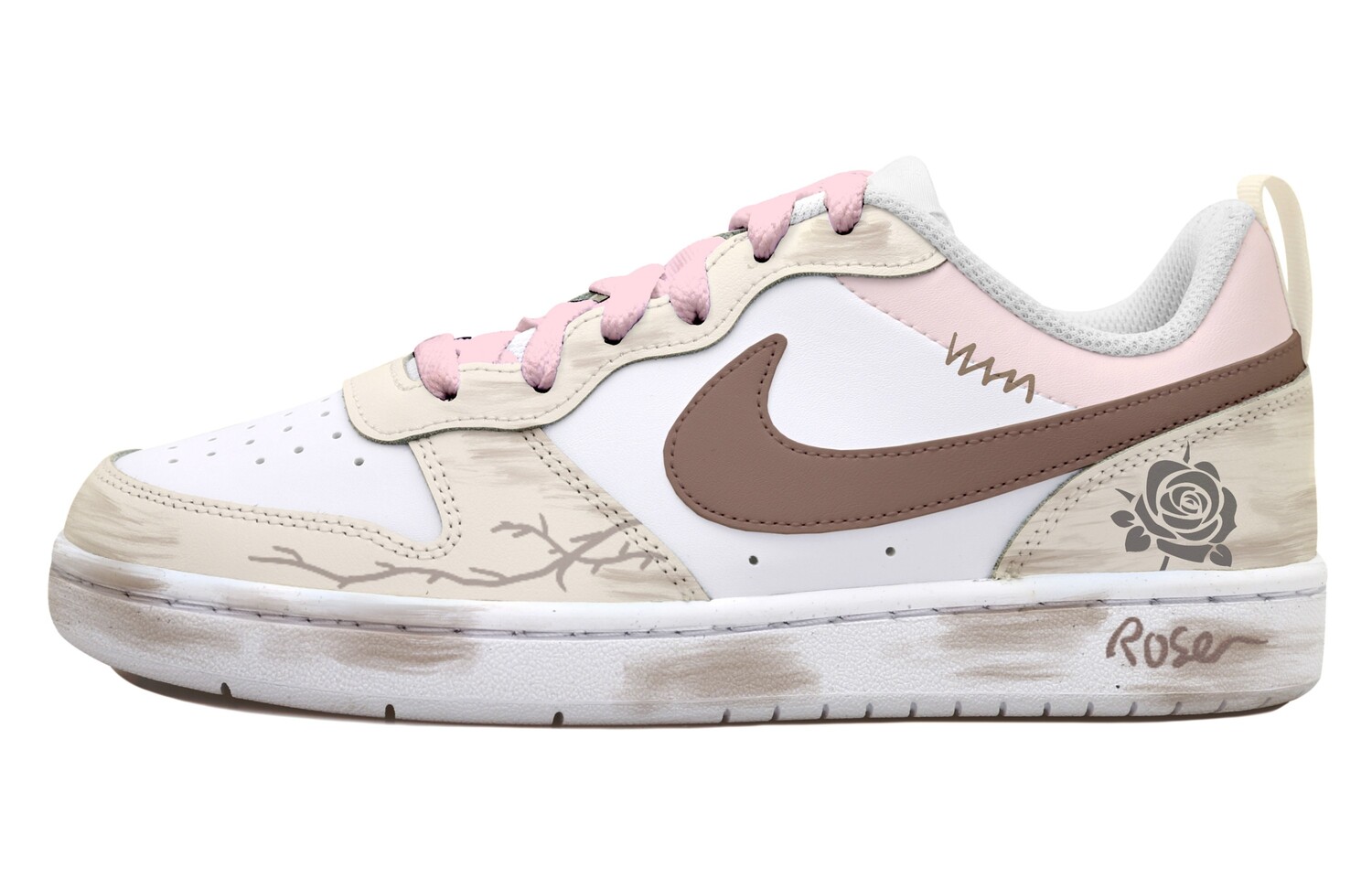 

Обувь для скейтбординга Court Kids Начальная школа Nike, цвет Beige/Pink Brown