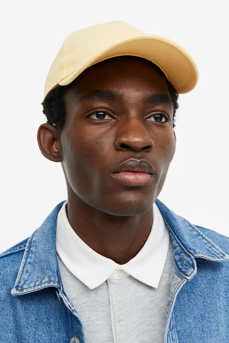 

Габардиновая шапка с козырьком H&M, желтый