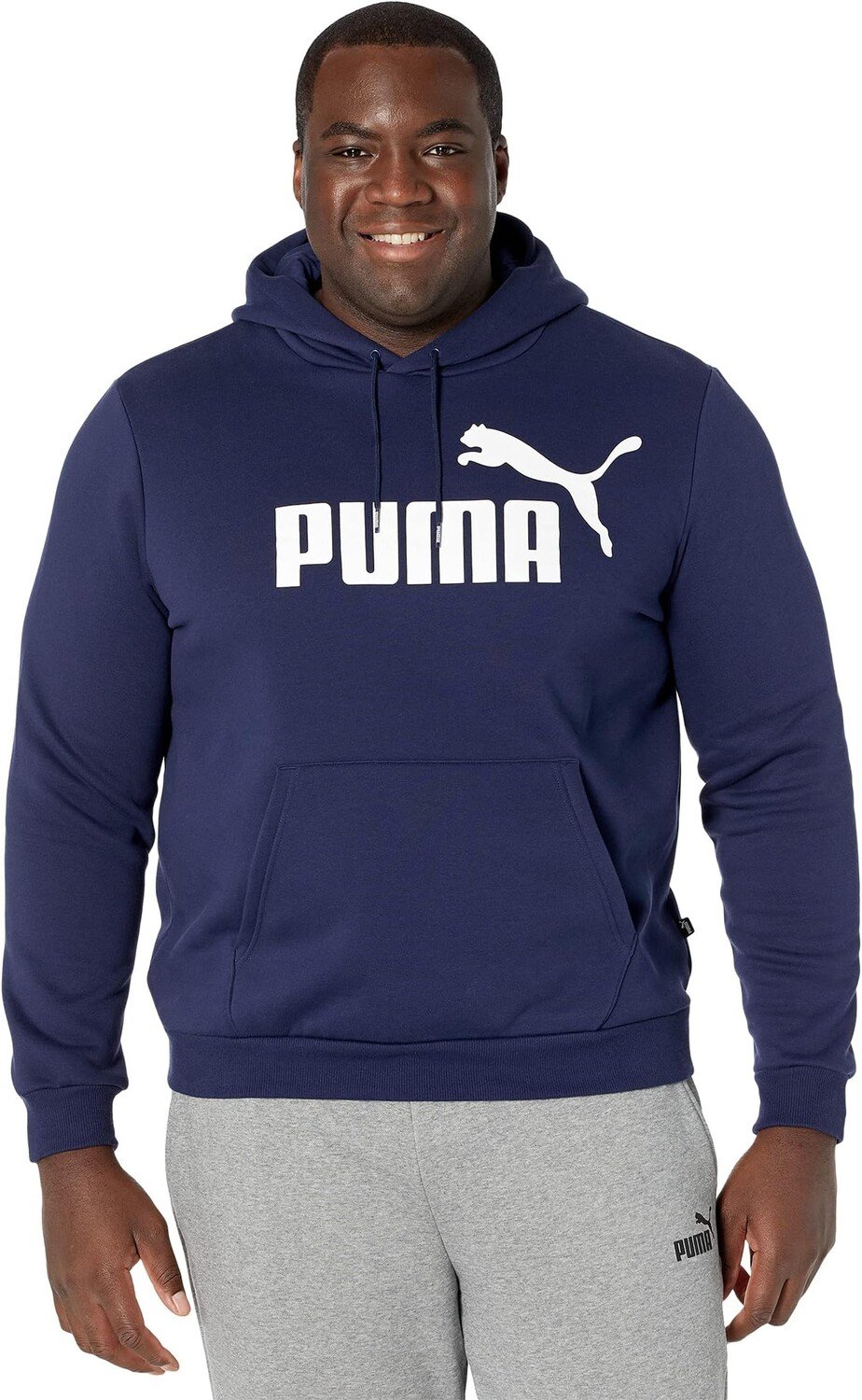 

Флисовая толстовка с большим логотипом Big & Tall Essentials PUMA, цвет Peacoat