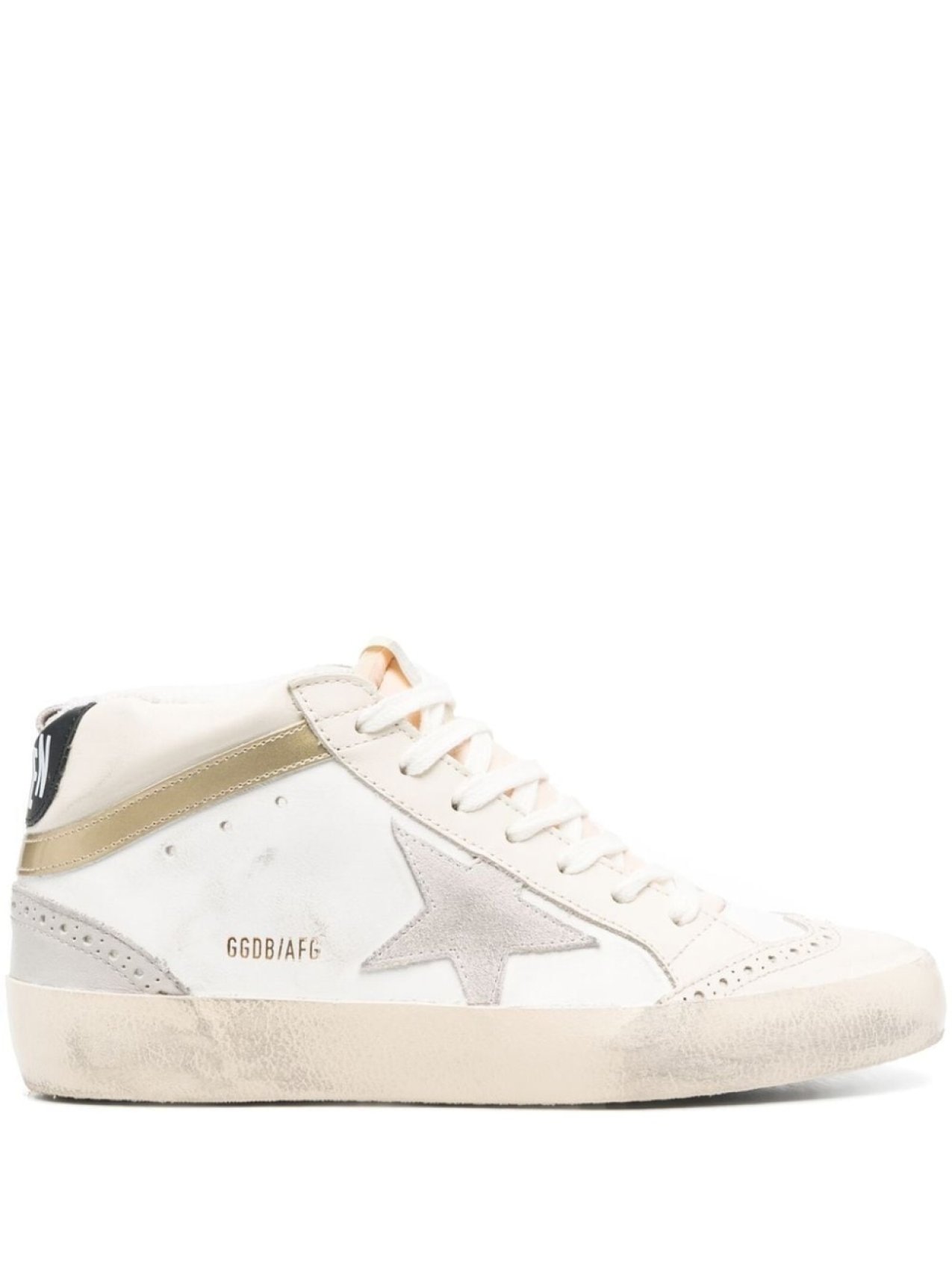 

Golden Goose кеды Mid-Star с эффектом потертости, белый