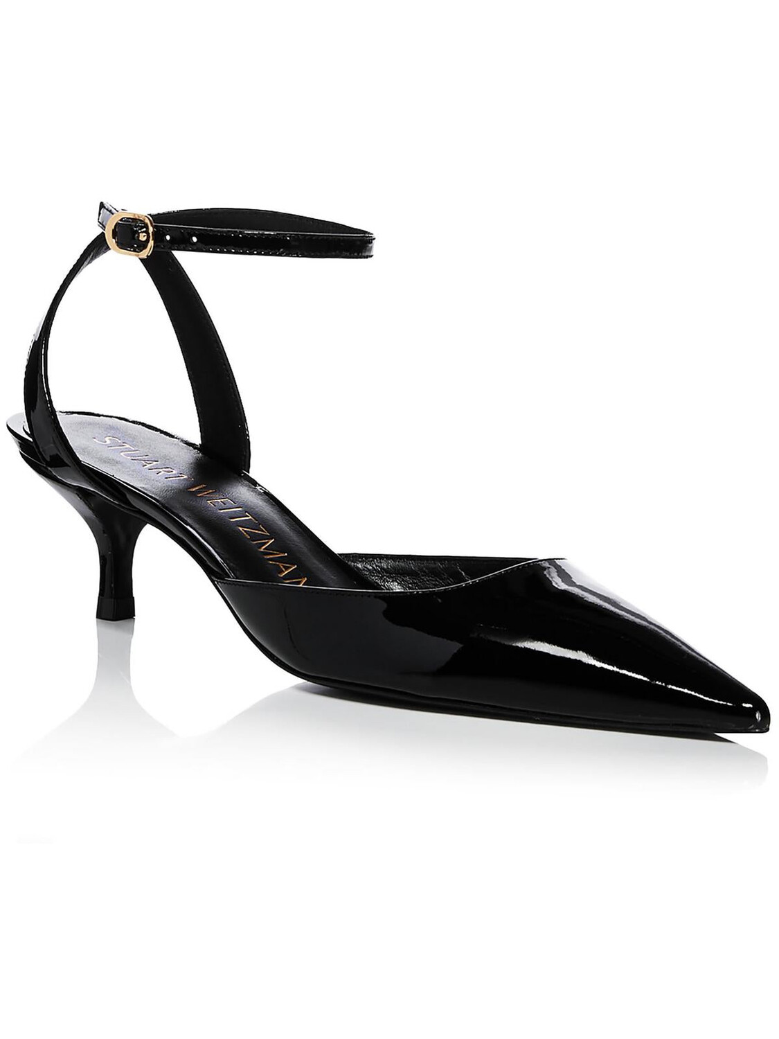 

Женские туфли BARELYTHERE 50 из лакированной кожи с ремешком на щиколотке Stuart Weitzman, черный