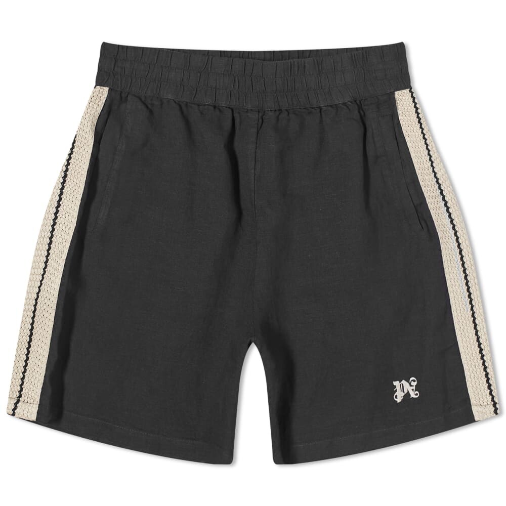 

Спортивные брюки из пике с монограммой Palm Angels, черный