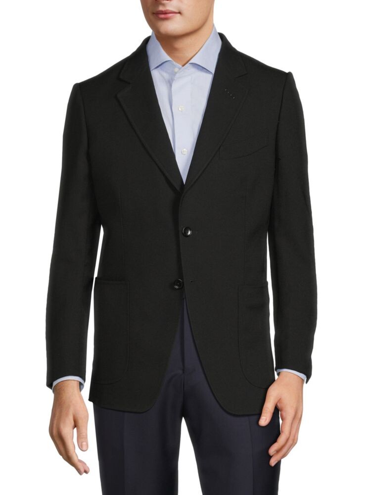 

Однотонный шерстяной пиджак Tom Ford, черный