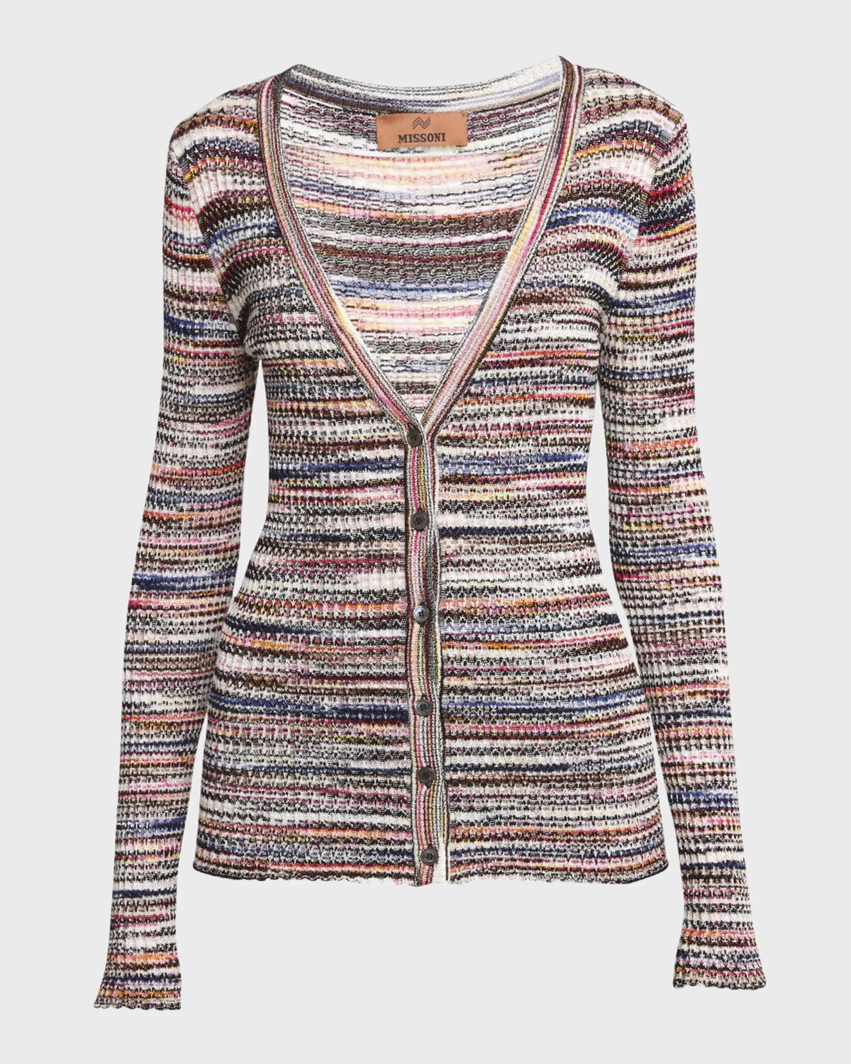 

Кардиган на пуговицах в стиле пэчворк Missoni, цвет Multicolor Red