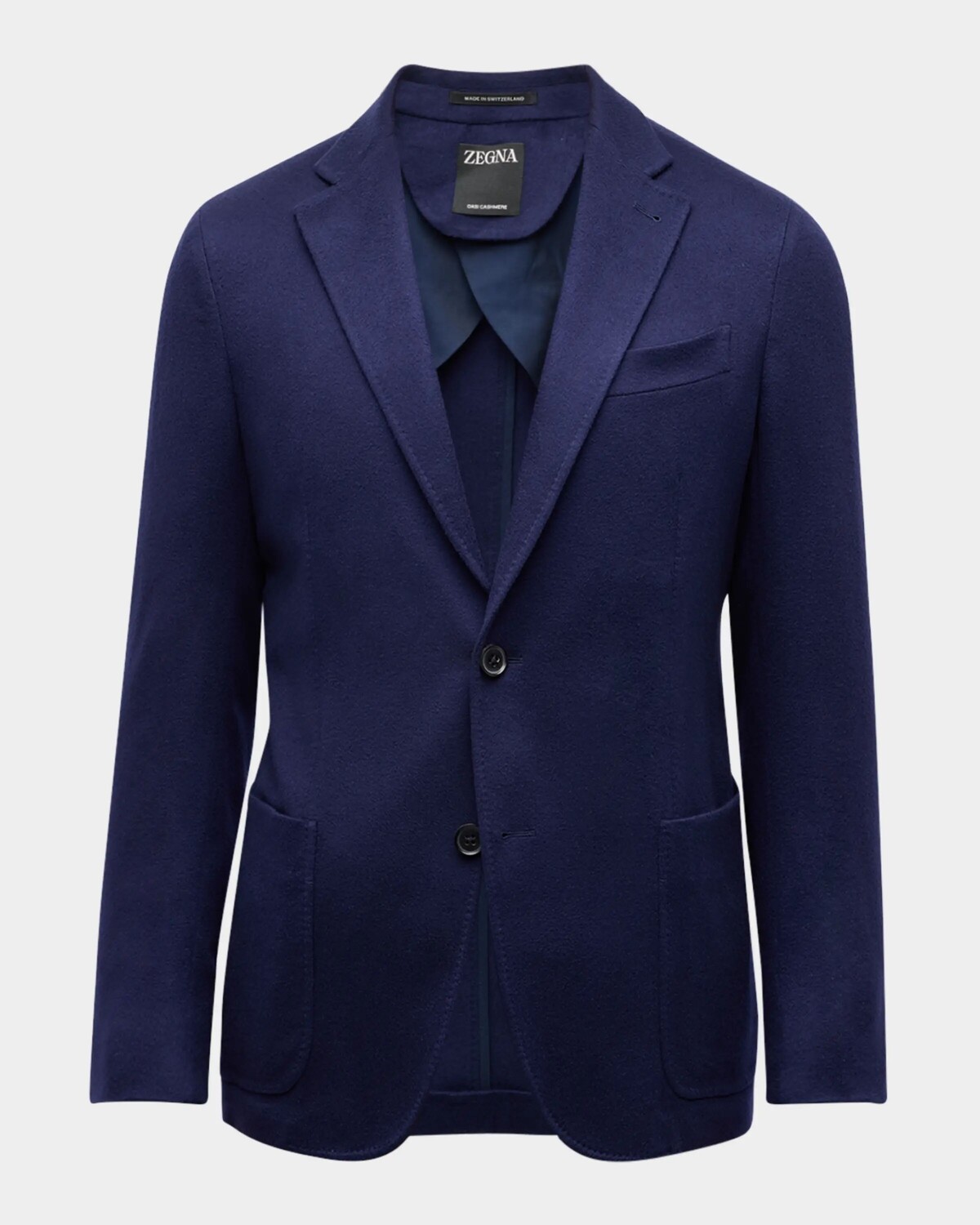 

Мужской однотонный кашемировый пиджак Zegna, цвет Nvy Sld