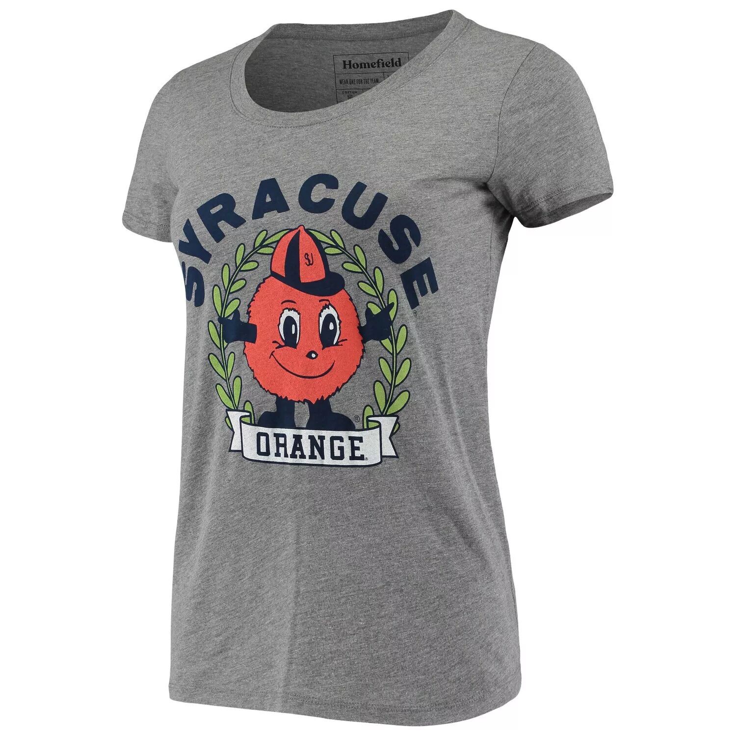 

Женская футболка Homefield Heathered Grey Syracuse Orange Vintage Otto The Orange Tri-Blend