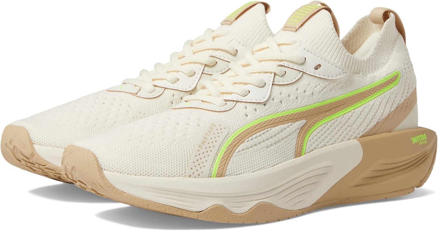 

Кроссовки Power XX Nitro Luxe PUMA, цвет Pristine/Granola/Fast Yellow