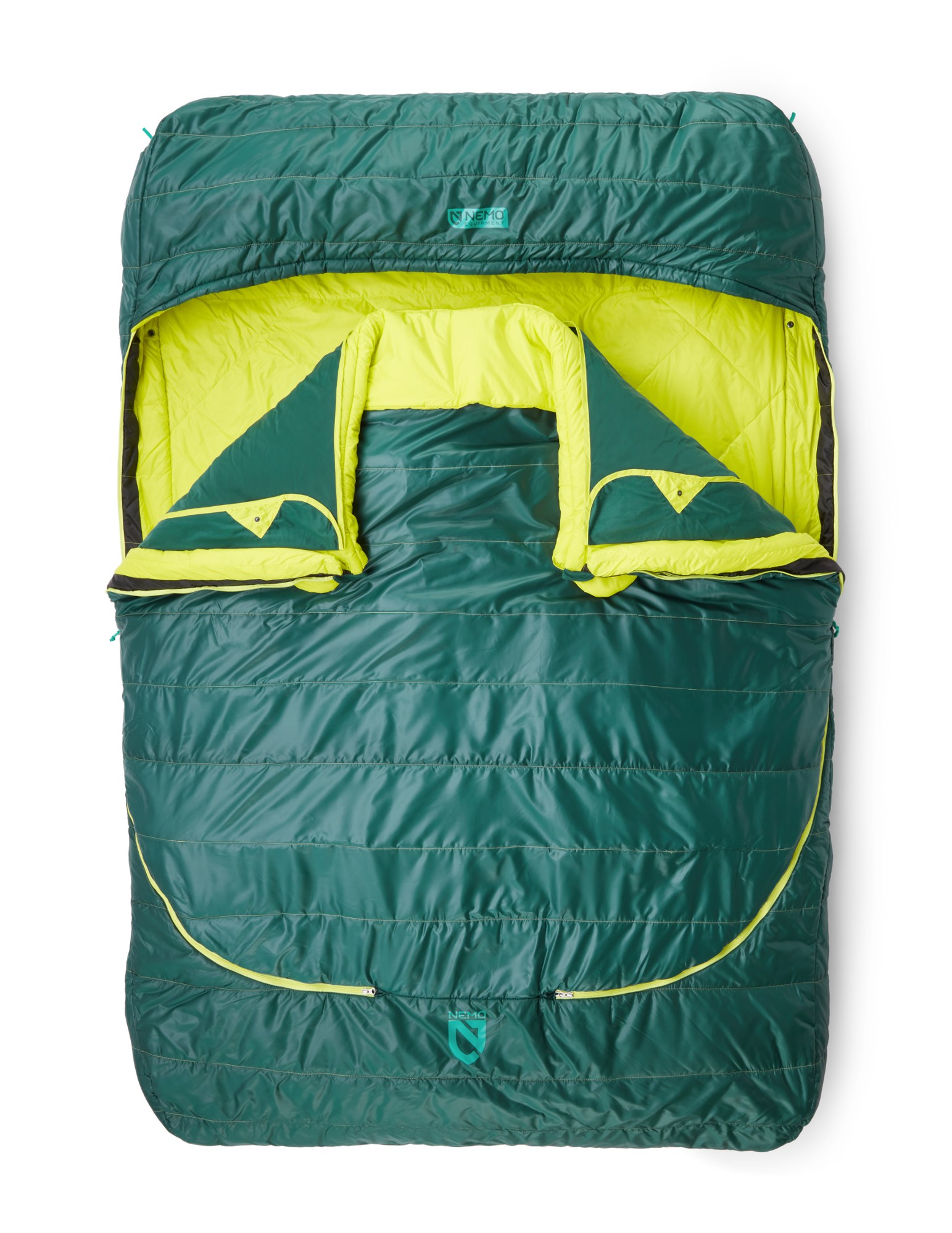 Двухместный спальный мешок Jazz 30 NEMO, зеленый