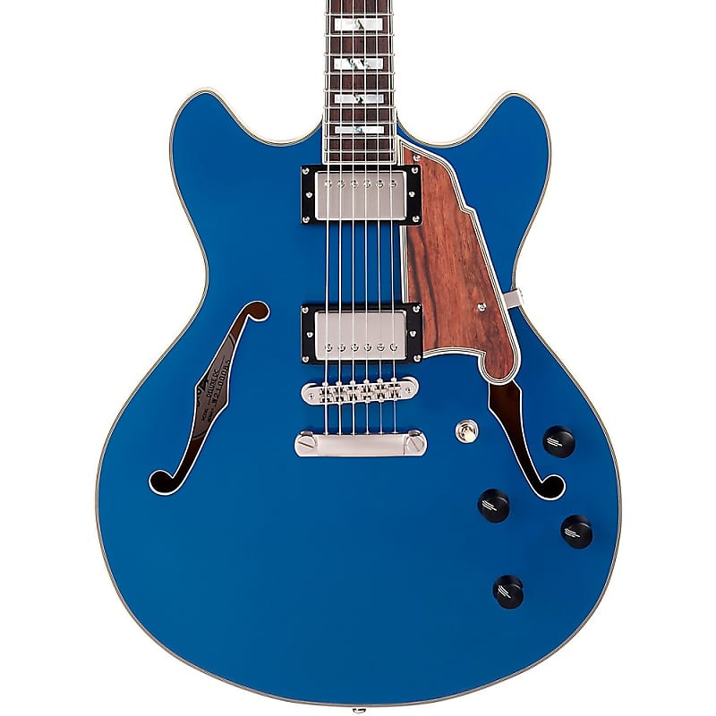 Электрогитара D'Angelico Deluxe Series DC Limited Edition Semi-Hollow Electric Guitar Sapphire