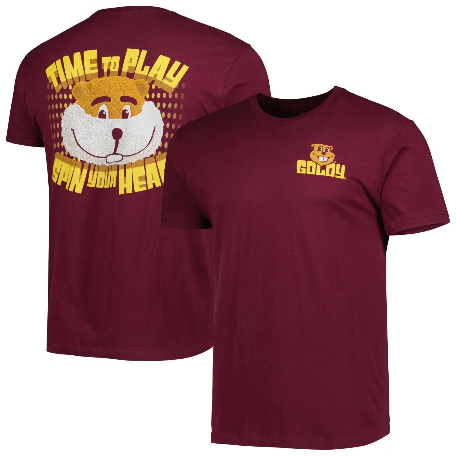 

Мужская темно-бордовая футболка Minnesota Golden Gophers Hyperlocal, Красный