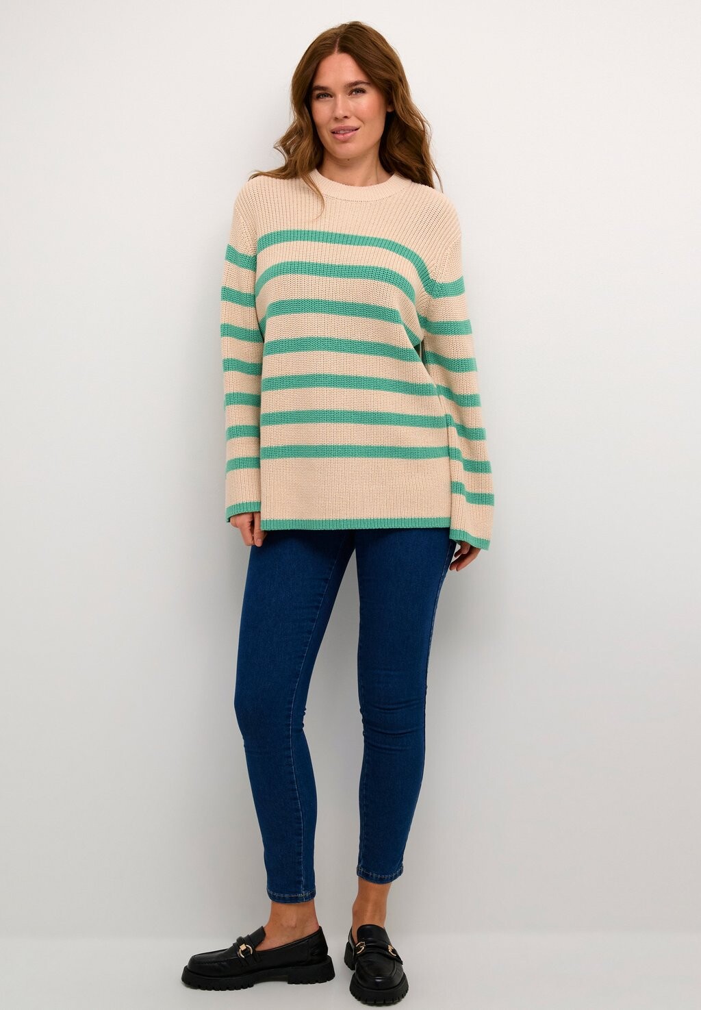 

Вязаный свитер KACILLA Kaffe, цвет sand dollar gum drop stripe