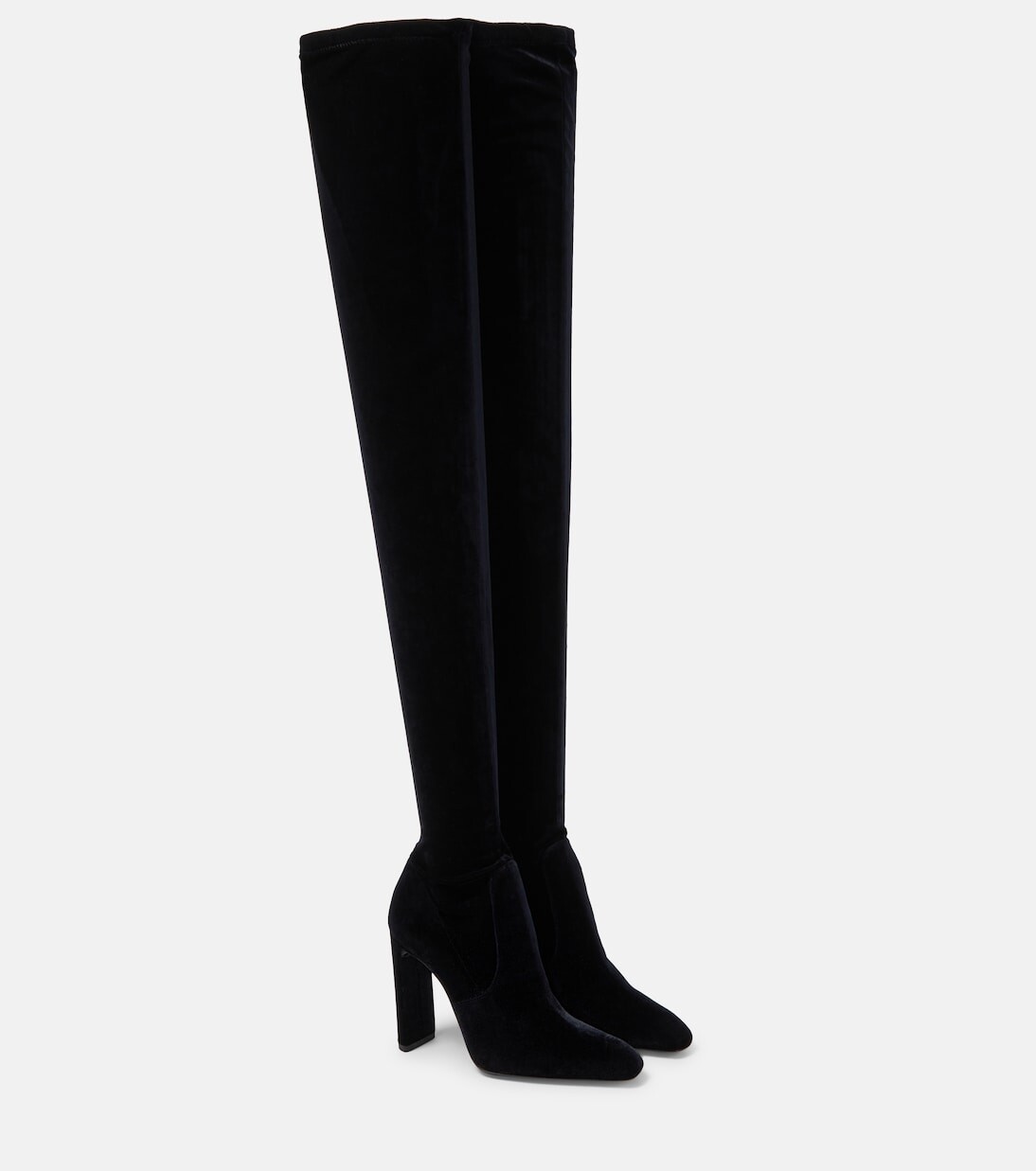 

Бархатные ботфорты auteuil 105 Saint Laurent, черный