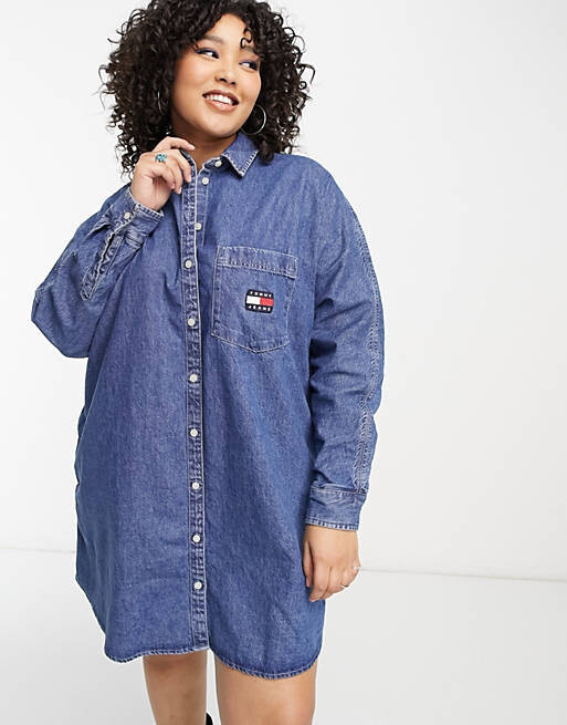 

Джинсовое платье-рубашка Tommy Jeans Plus