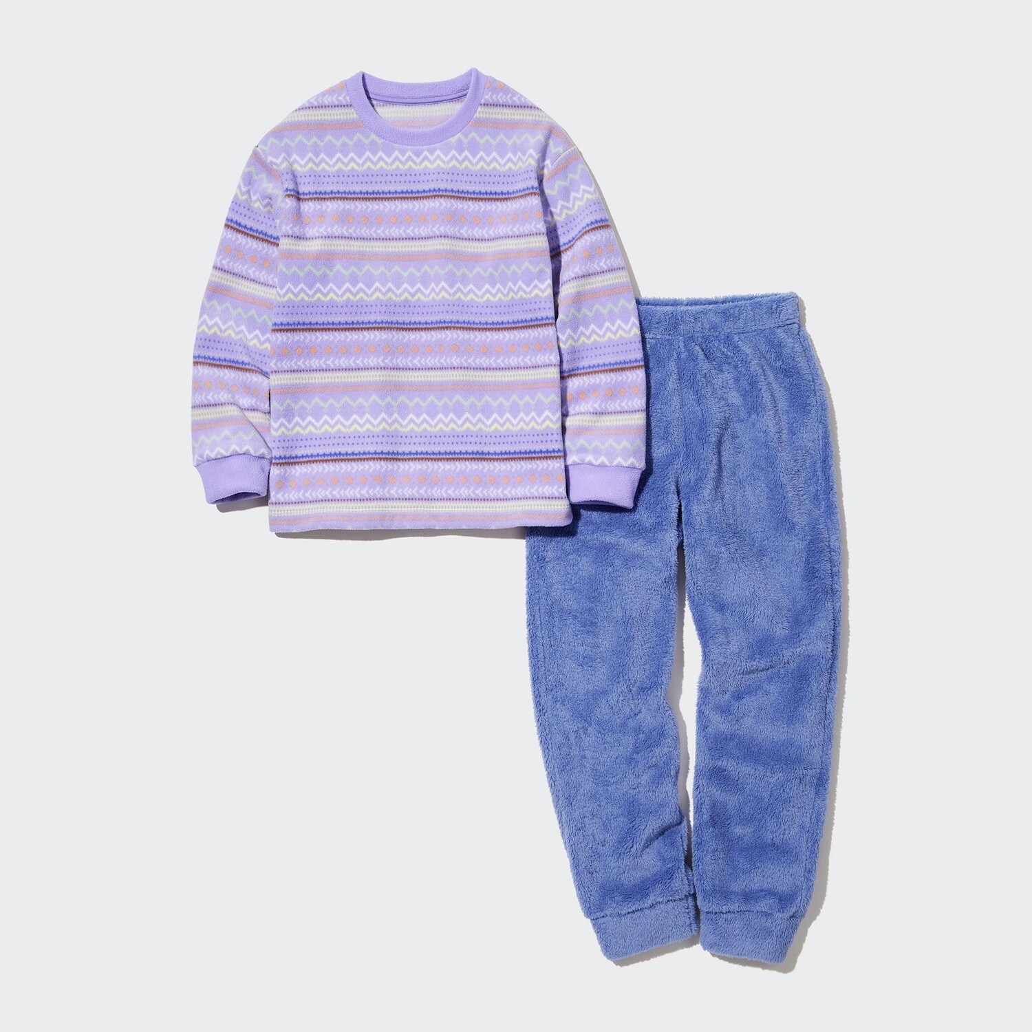 

Флисовый комплект для ДЕВОЧЕК (длинный рукав) UNIQLO, светло-фиолетовый