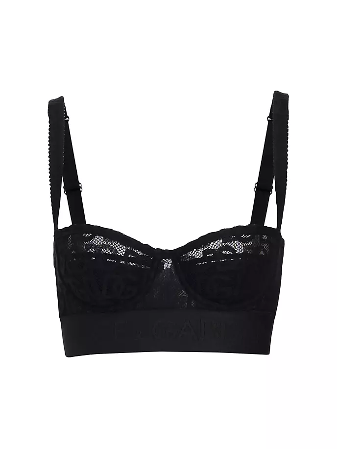

Бюстгальтер-балконет с жаккардовым логотипом Dolce&Gabbana, цвет nero