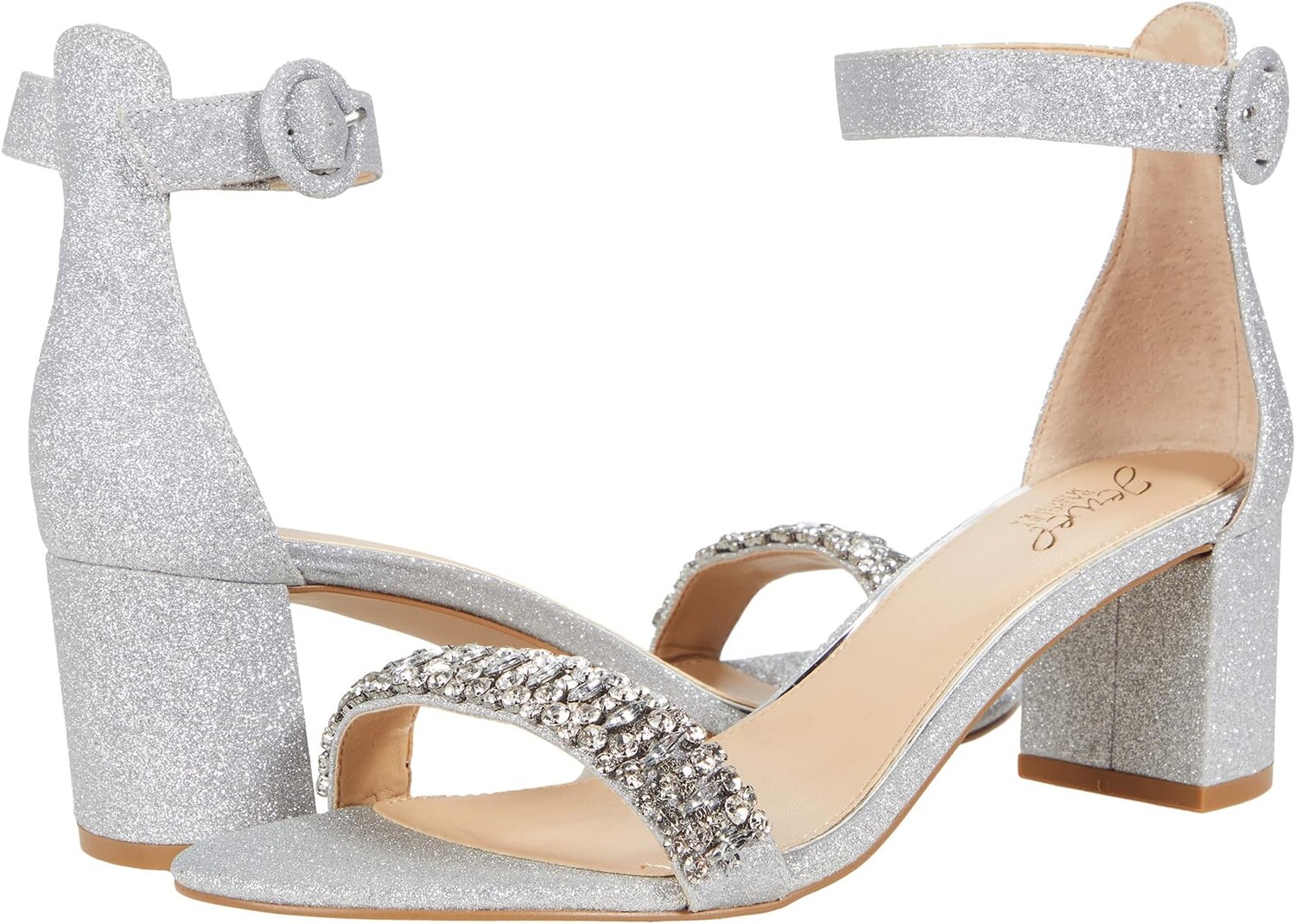 

Сандалии Jewel Badgley Mischka James, цвет Silver Glitter