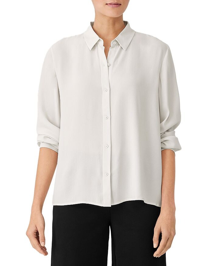 

Шелковая рубашка с классическим воротником Eileen Fisher