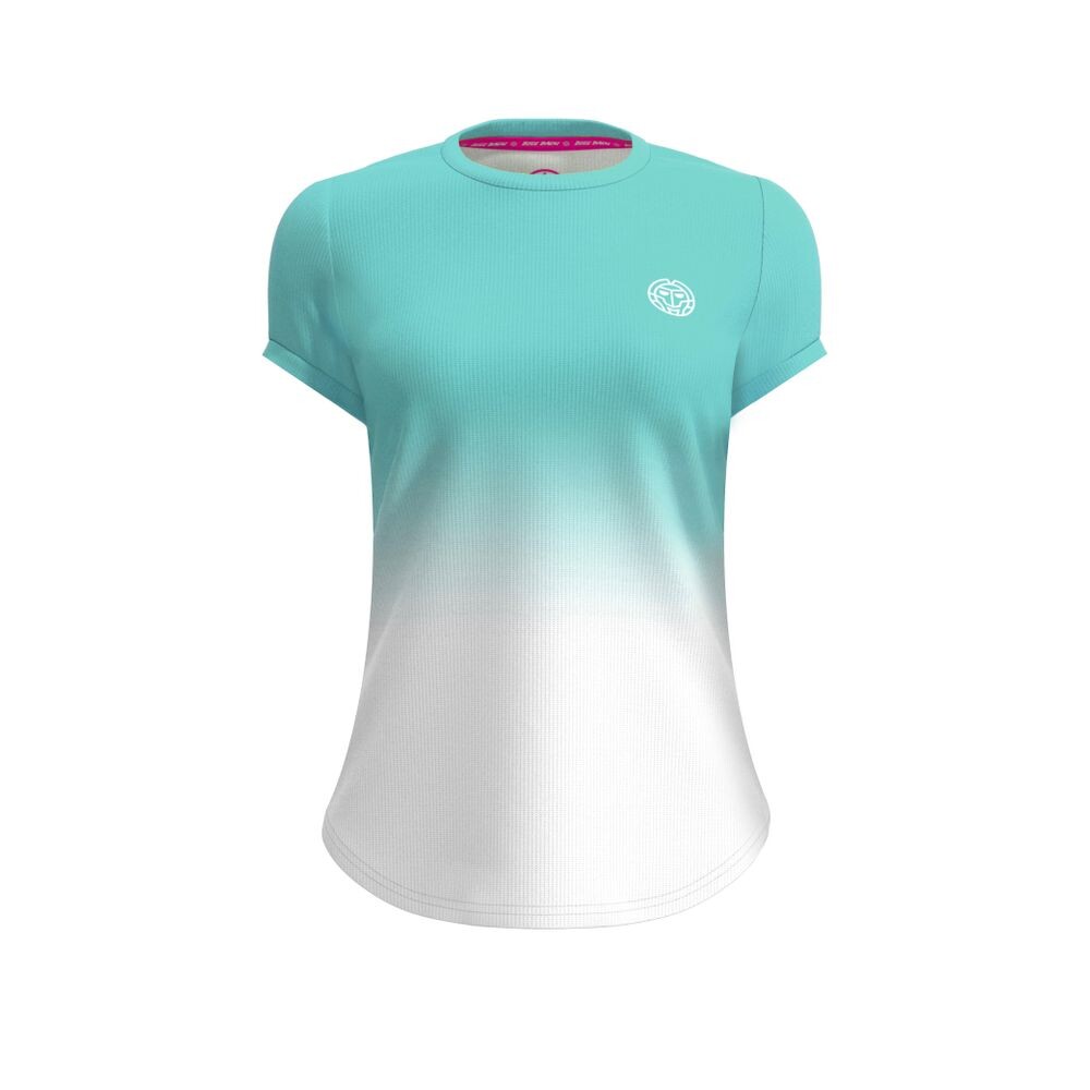 

Футболка BIDI BADU Crew Junior Tee black, цвет Aqua/Weiß