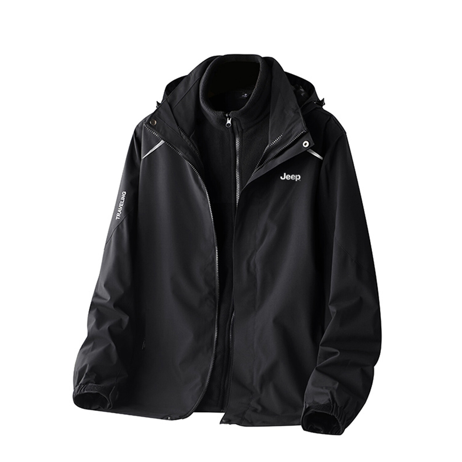 

Куртка унисекс Jeep, цвет 1855B Men's Black Grey