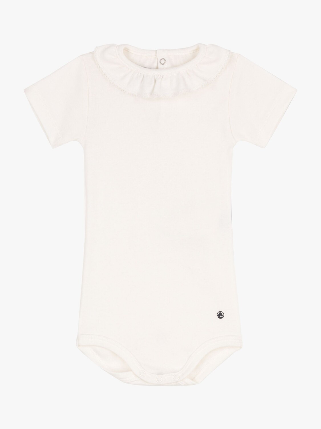 

Детское боди с короткими рукавами Petit Bateau, цвет Marshmallow