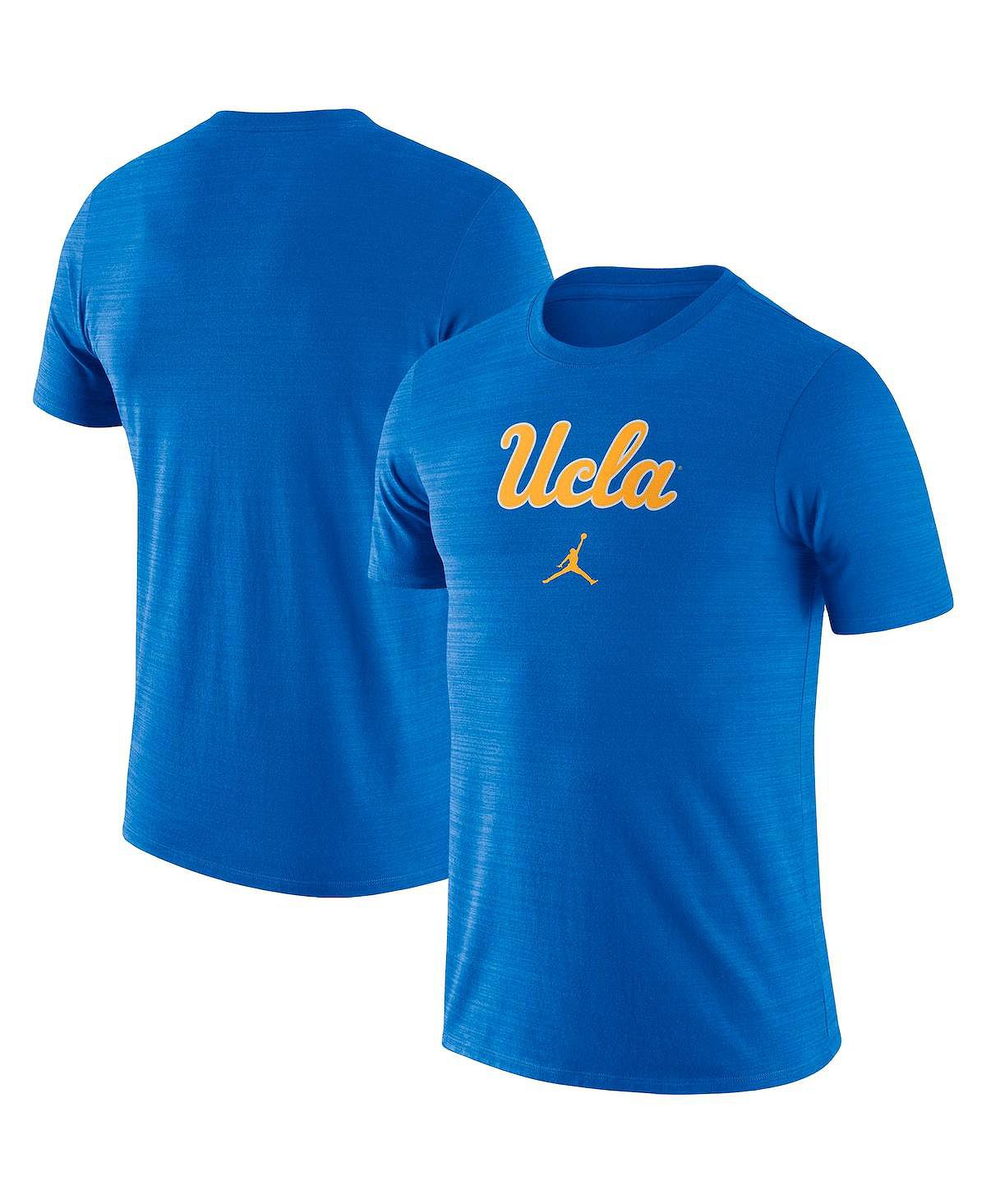 

Мужская фирменная синяя футболка UCLA Bruins Team Issue Velocity Performance Jordan, Синий