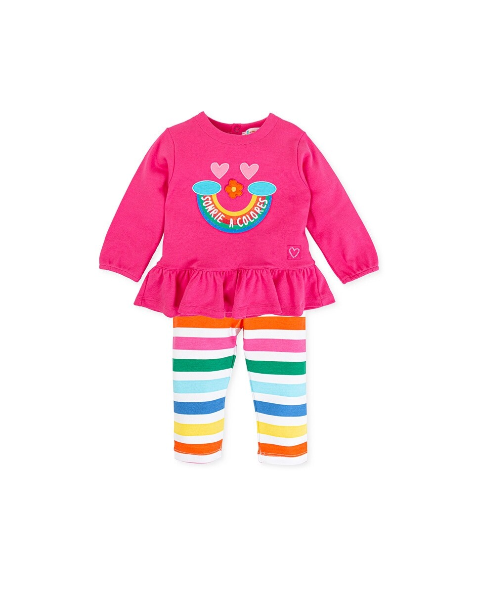 

Комплект из свитшота Rainbow и леггинсов в разноцветную полоску AGATHA RUIZ DE LA PRADA, фиолетовый
