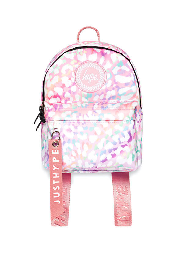 

Мини детский рюкзак Rainbow с леопардовым гребнем Just Hype, розовый