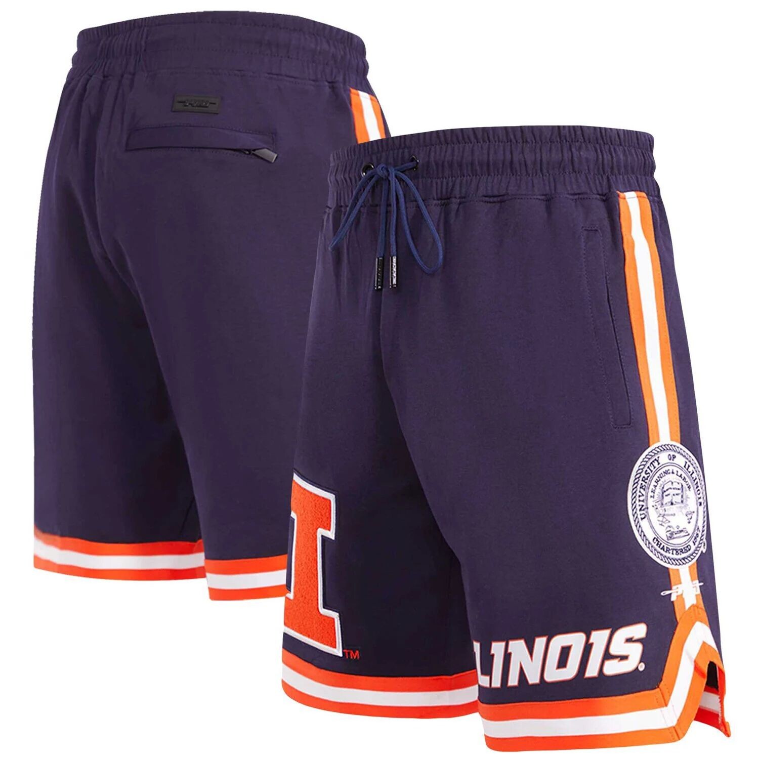 

Мужские классические шорты Pro Standard темно-синие Illinois Fighting Illini
