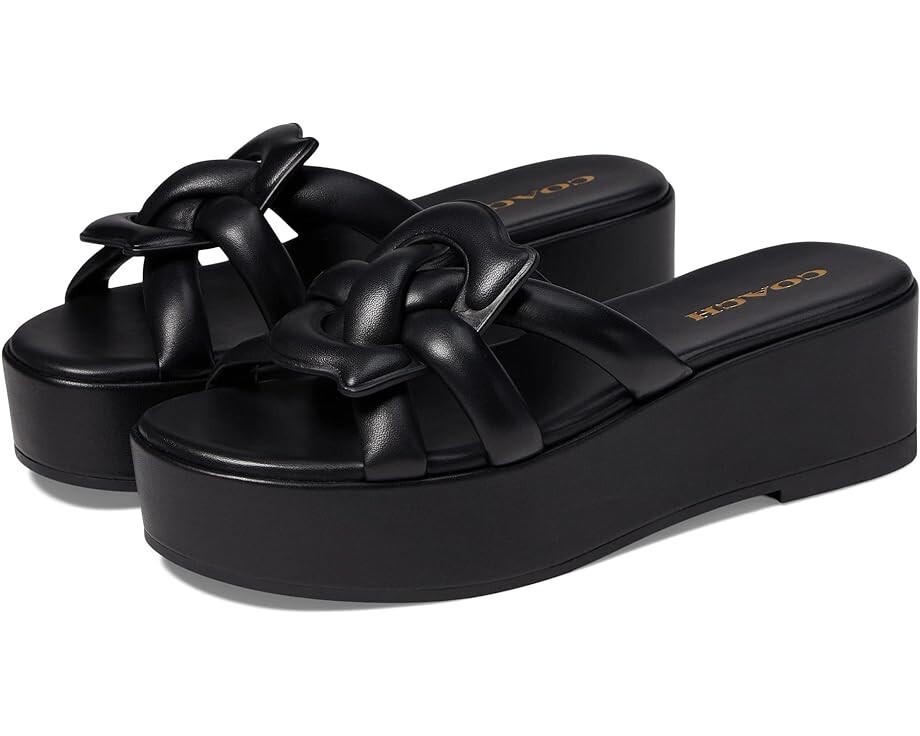 

Туфли COACH Everette Leather Sandal, черный