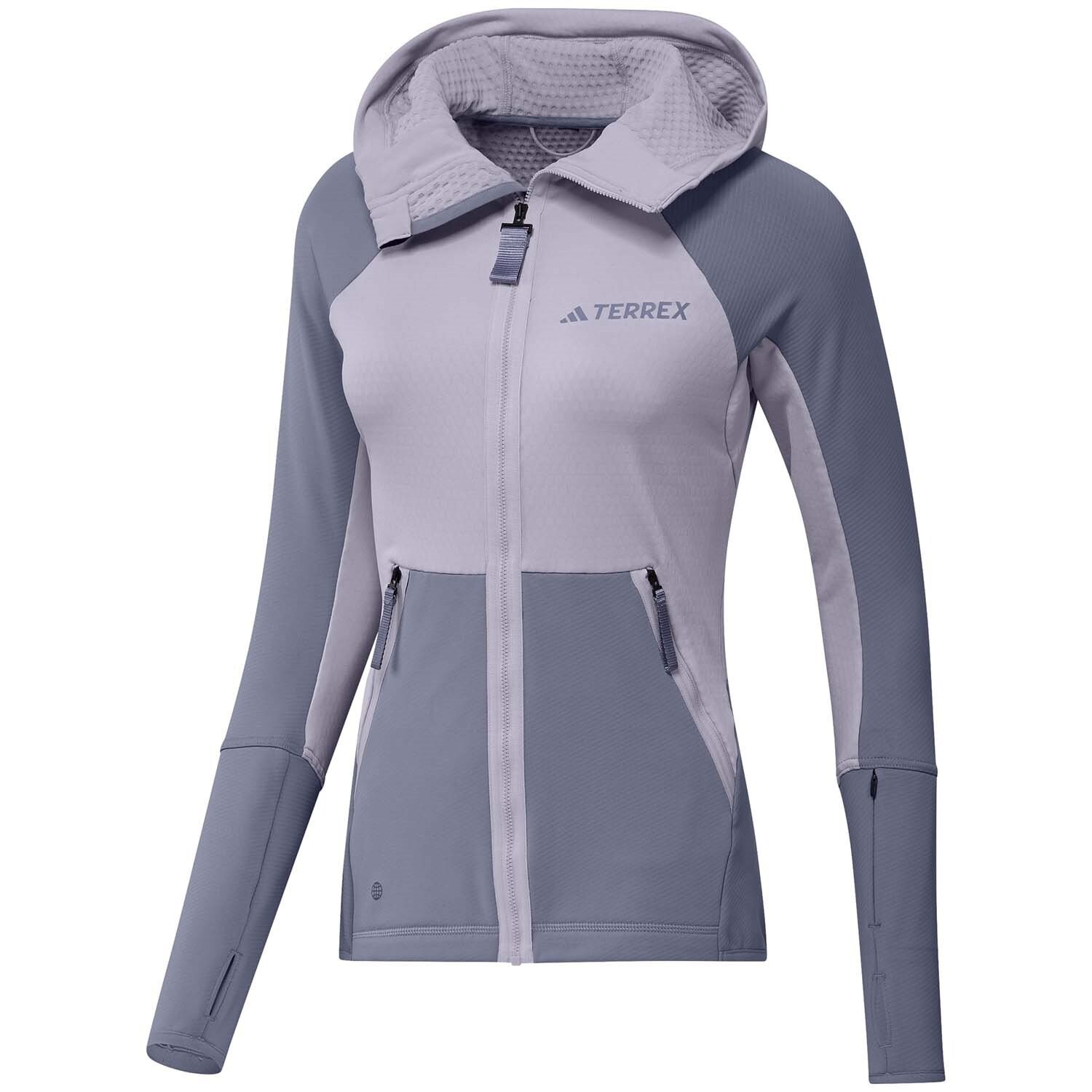 

Куртка Adidas Terrex Tech Fleece Hooded, цвет Silver Dawn/Silver Violet