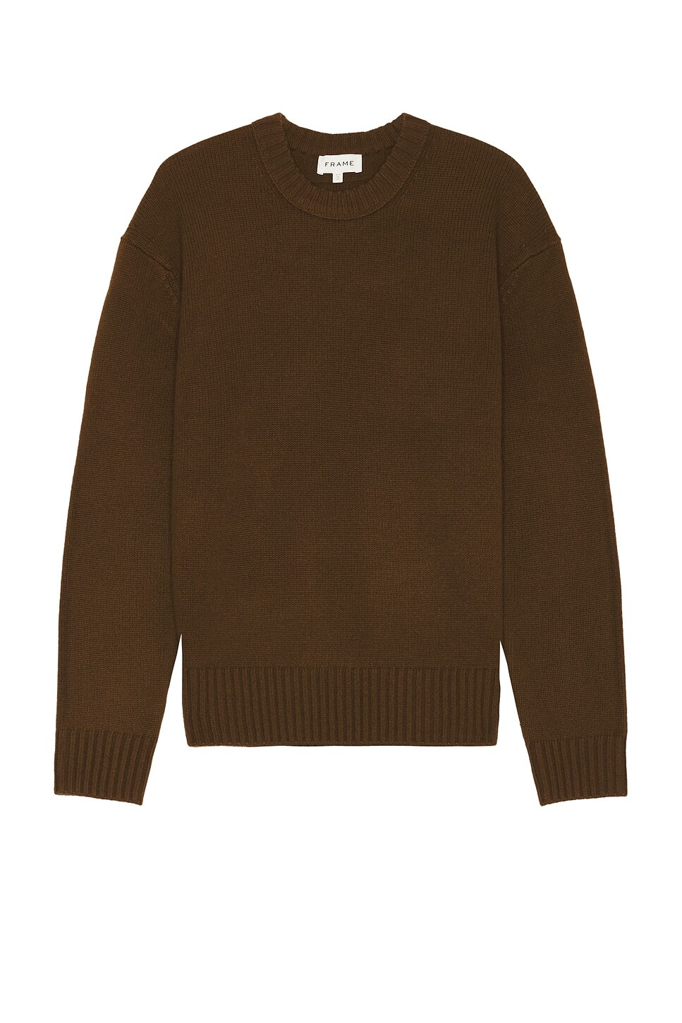 

Кашемировый свитер с круглым вырезом Frame, цвет Dark Camel